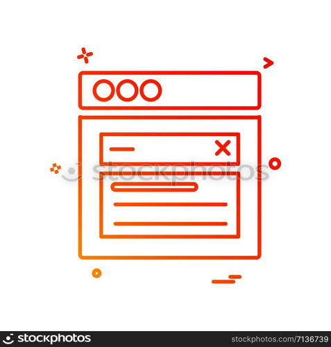 Web layouts icon design vector