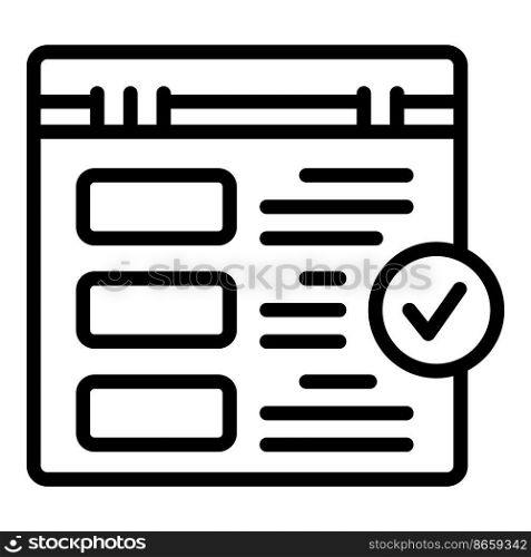 Web learn icon outline vector. Study case. Business data. Web learn icon outline vector. Study case