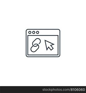 Web link creative icon line multicolored from Vector Image