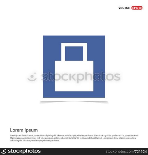 Web Lock Icon - Blue photo Frame