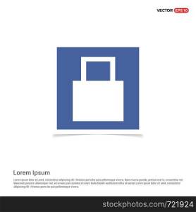 Web Lock Icon - Blue photo Frame