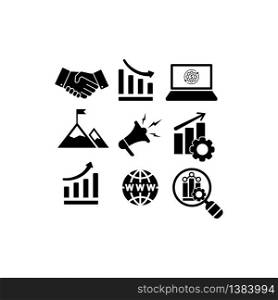 Web marketing, statistics, business, charts, collaboration icon set in simple design on an isolated background. EPS 10 vector. Web marketing, statistics, business, charts, collaboration icon set in simple design on an isolated background. EPS 10 vector.