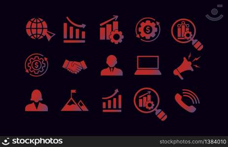 Web marketing, statistics, business, charts, collaboration icon set in simple design on an isolated background. EPS 10 vector. Web marketing, statistics, business, charts, collaboration icon set in simple design on an isolated background. EPS 10 vector.