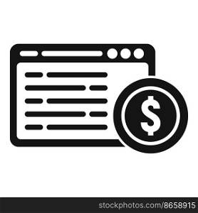 Web money icon simple vector. Send phone. Mobile bank. Web money icon simple vector. Send phone