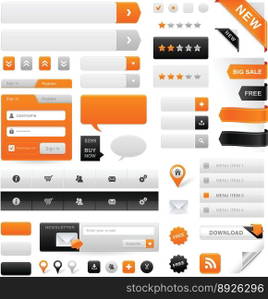 Web navigation set vector image