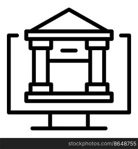 Web online banking icon outline vector. Mobile wallet. App transaction. Web online banking icon outline vector. Mobile wallet