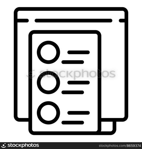 Web online exam icon outline vector. Test computer. School study. Web online exam icon outline vector. Test computer