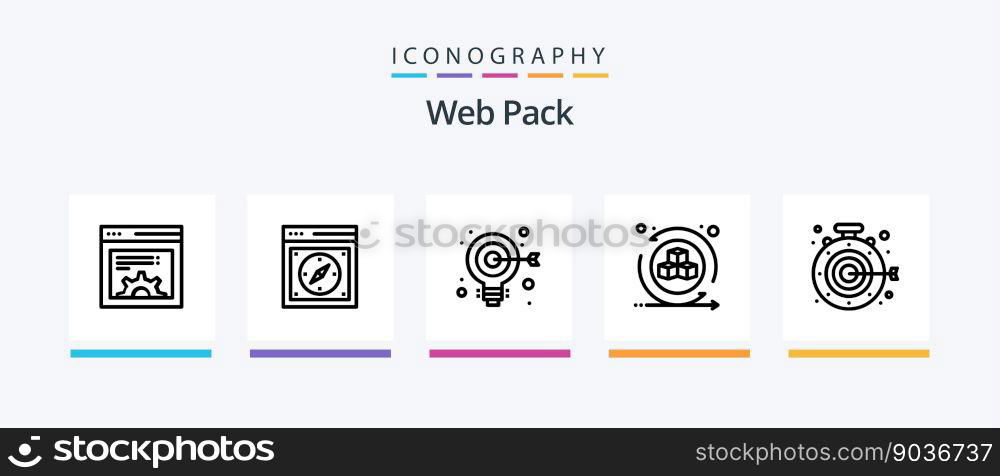 Web Pack Line 5 Icon Pack Including layer. design. programming interface. creative. setting. Creative Icons Design