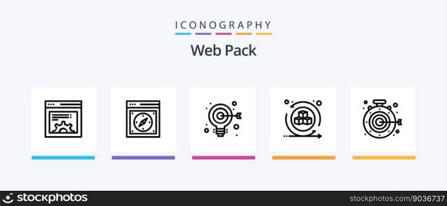 Web Pack Line 5 Icon Pack Including layer. design. programming interface. creative. setting. Creative Icons Design