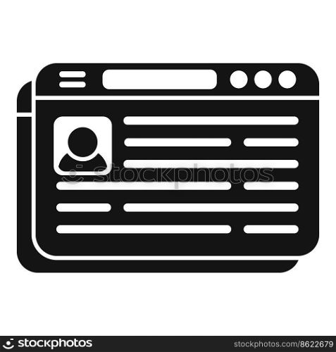 Web page icon simple vector. Platform system. Client consumer. Web page icon simple vector. Platform system