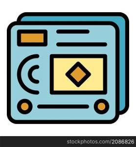 Web page interaction icon. Outline web page interaction vector icon color flat isolated. Web page interaction icon color outline vector