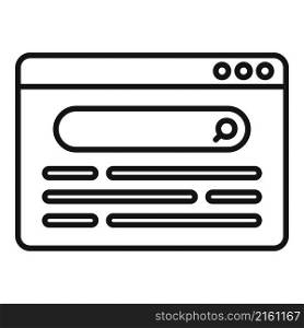 Web page request icon outline vector. Service file. Screen internet. Web page request icon outline vector. Service file