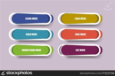 Web Panel design with color frames. Vector.
