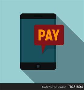 Web payment icon. Flat illustration of web payment vector icon for web design. Web payment icon, flat style