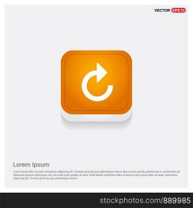 Web refresh icon Orange Abstract Web Button - Free vector icon