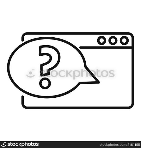 Web request icon outline vector. Online information. Screen file. Web request icon outline vector. Online information