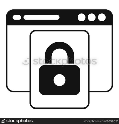 Web safe icon simple vector. Data privacy. Secure cyber. Web safe icon simple vector. Data privacy