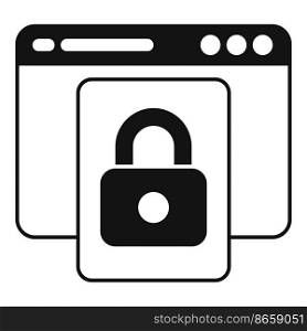 Web safe icon simple vector. Data privacy. Secure cyber. Web safe icon simple vector. Data privacy