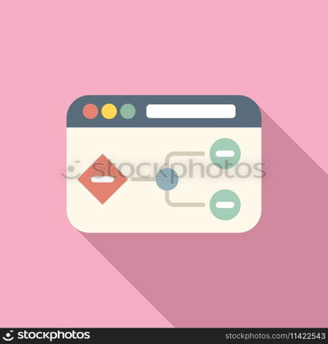 Web scheme api icon flat vector. Interface website. Cloud data java. Web scheme api icon flat vector. Interface website