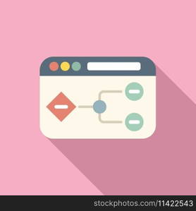 Web scheme api icon flat vector. Interface website. Cloud data java. Web scheme api icon flat vector. Interface website