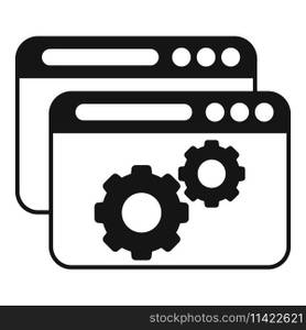 Web secure api icon simple vector. Interface hosting. Internet seo coder. Web secure api icon simple vector. Interface hosting