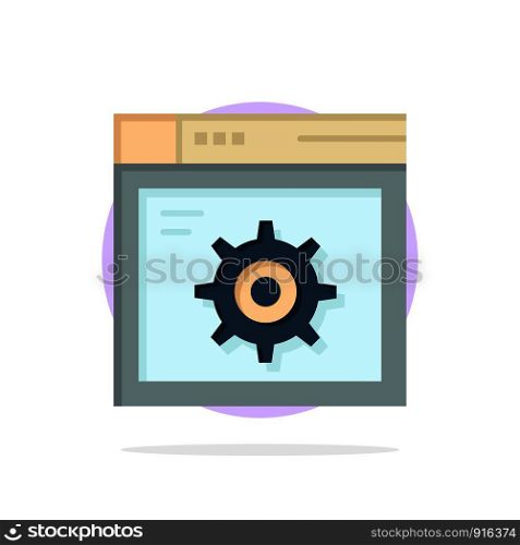 Web, Setting, Gear, Internet Abstract Circle Background Flat color Icon