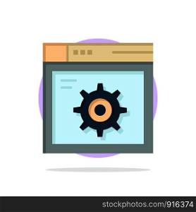 Web, Setting, Gear, Internet Abstract Circle Background Flat color Icon