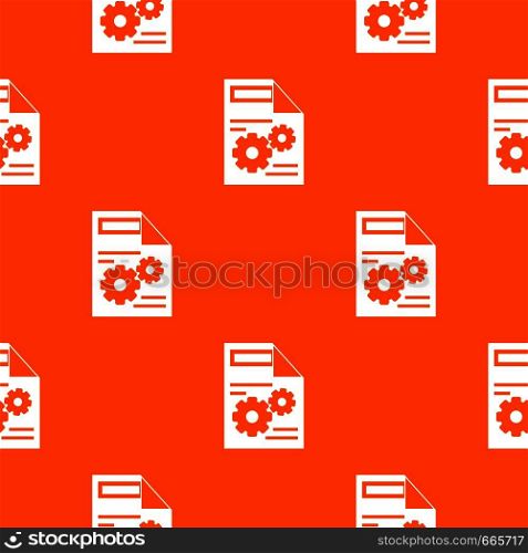 Web setting pattern repeat seamless in orange color for any design. Vector geometric illustration. Web setting pattern seamless