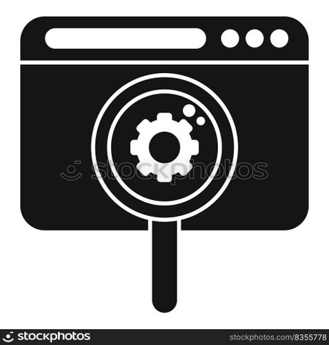 Web solution search icon simple vector. Creative problem. Design idea. Web solution search icon simple vector. Creative problem