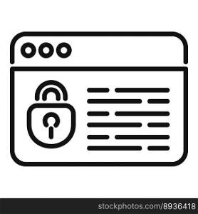 Web SSL certificate icon outline vector. Safe data. Safety network. Web SSL certificate icon outline vector. Safe data