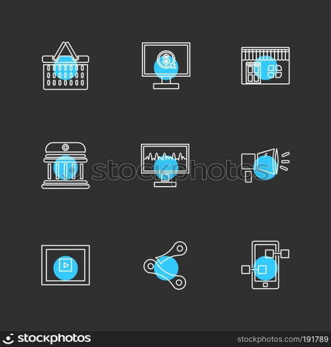 web , website , user interface , application , internet , mobile ,navigations , safe , dollar, money , breifcase , ecg , technology , setting , gear , icon, vector, design,  flat,  collection, style, creative,  icons