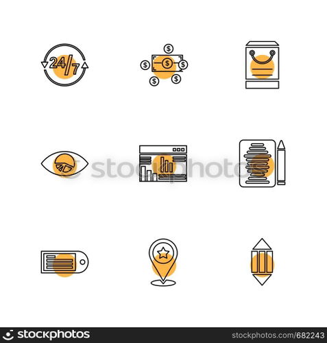 web , website , user interface , application , internet , mobile ,navigations , safe , dollar, money , breifcase , ecg , technology , setting , gear , icon, vector, design,  flat,  collection, style, creative,  icons