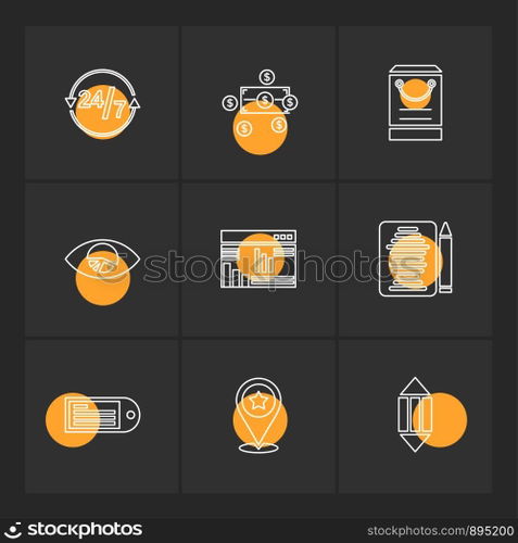 web , website , user interface , application , internet , mobile ,navigations , safe , dollar, money , breifcase , ecg , technology , setting , gear , icon, vector, design,  flat,  collection, style, creative,  icons