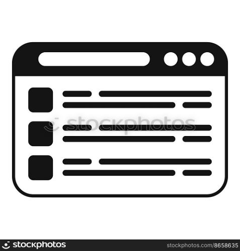 Web work page icon simple vector. Office time. Remote clock. Web work page icon simple vector. Office time