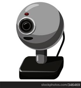 Webcam icon in cartoon style isolated on white background. Webcam icon, cartoon style