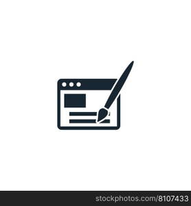 Webdesign creative icon filled multicolored from Vector Image