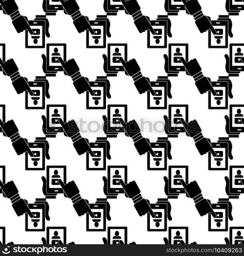 Webinar pattern seamless background texture repeat wallpaper geometric vector. Webinar pattern seamless vector