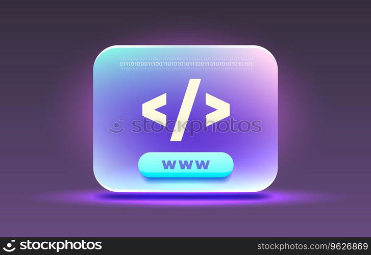 webpage program code, browser frame info. Vector illustration. webpage program code, browser frame info. Vector