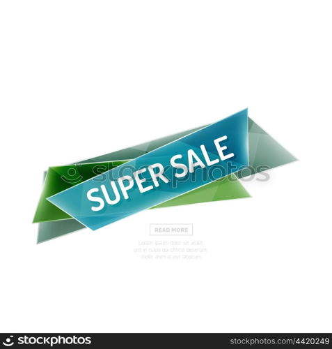 Website banner on white with sample text. Button with your promo text, sale symbol