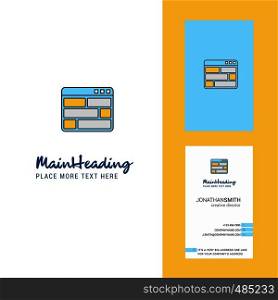 Website Creative Logo and business card. vertical Design Vector