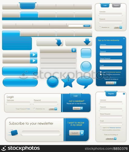 Website design elements vector image