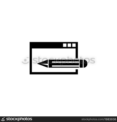 Website Editing, Frontend and Backend. Flat Vector Icon illustration. Simple black symbol on white background. Website Editing, Frontend and Backend sign design template for web and mobile UI element. Website Editing, Frontend and Backend Flat Vector Icon