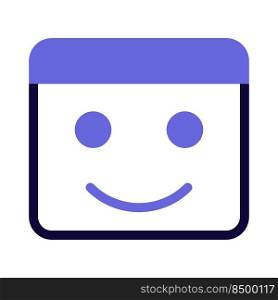 Website good ratings with smiling face emoji