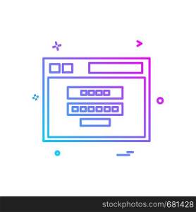 Website icon design vector
