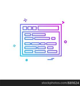Website icon design vector