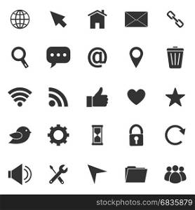 Website icons on white background, stock vector