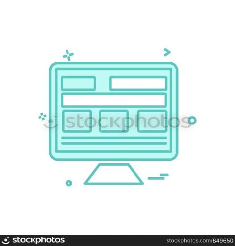 Website layout icon design vector