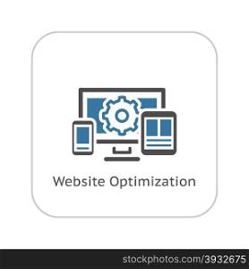 Website Optimization Icon. Flat Design. Isolated Illustration.. Website Optimization Icon. Flat Design.