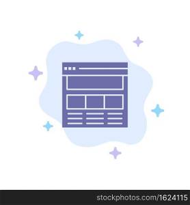 Website, Page, Interface, Web, Online Blue Icon on Abstract Cloud Background