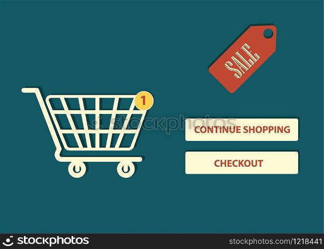 Website page Online shopping vector design.
